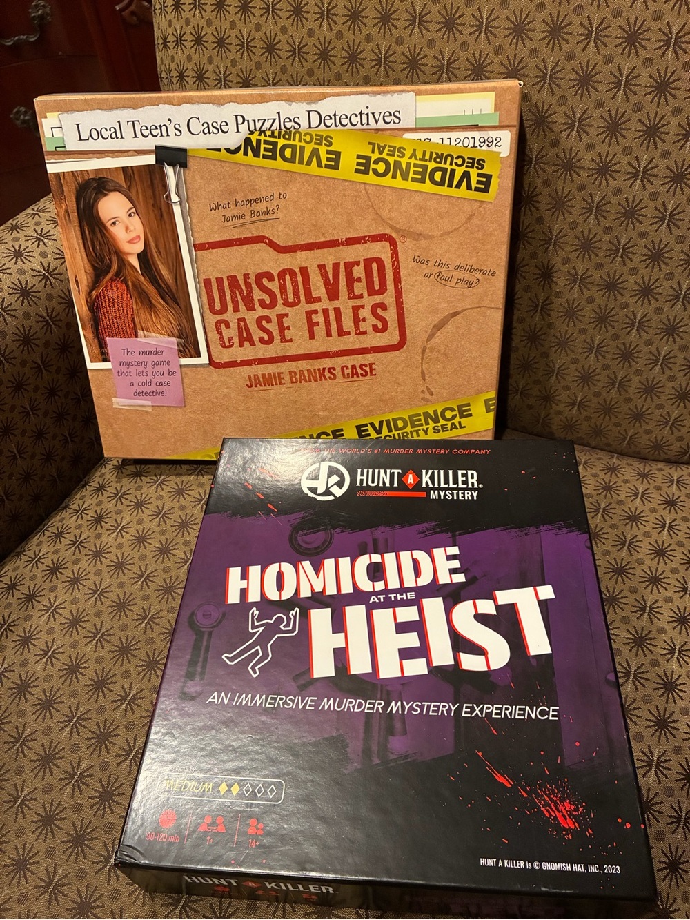Homicide at the Heist Mystery Game & Unsolved Case Files